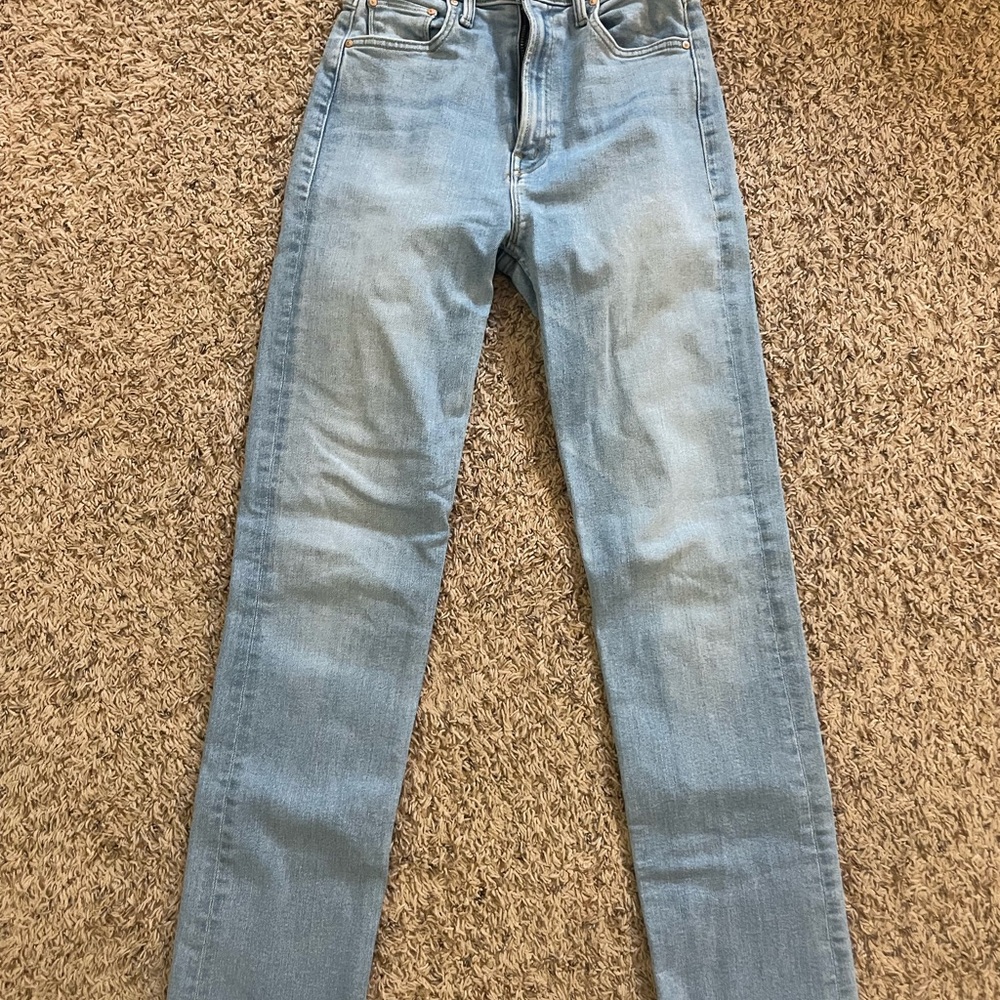 MOTHER Light Blue Straight Leg Women's Jeans